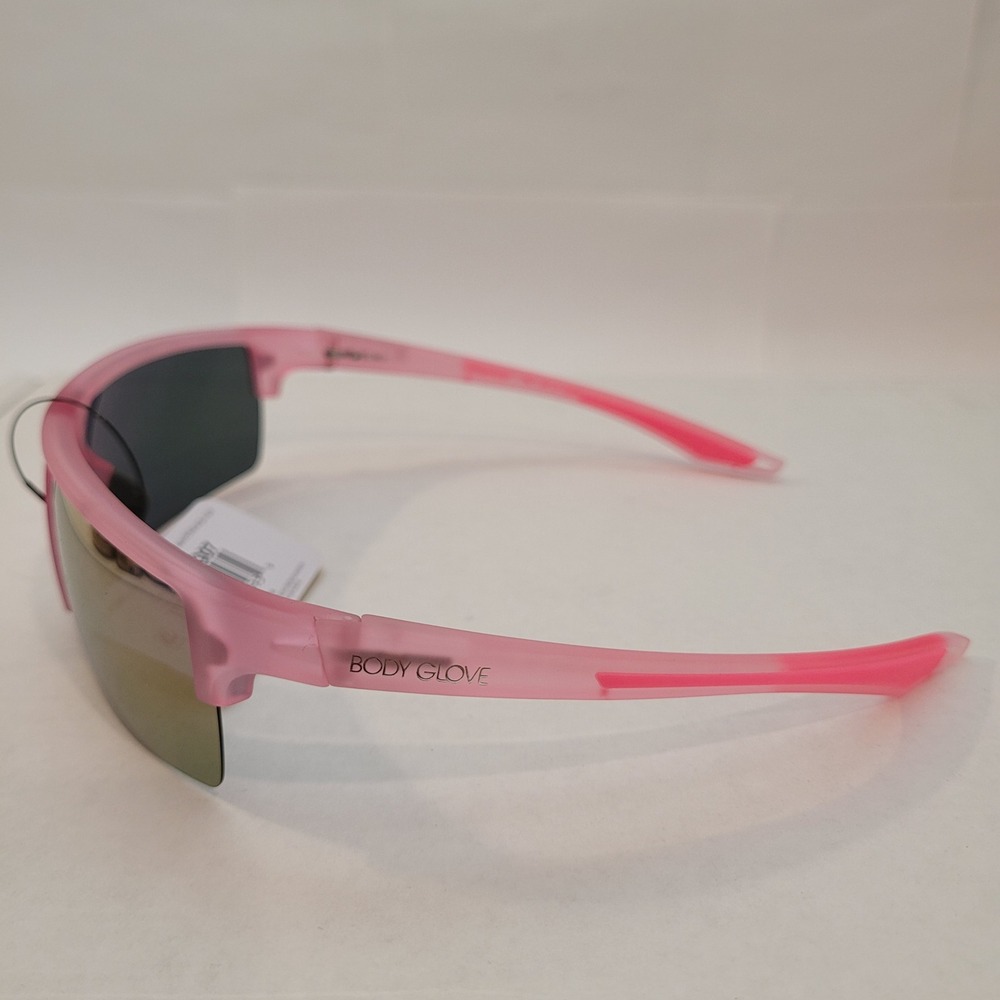 Body Glove Sunglasses Womens Matte Pink Polarized Mirror Shield BG07 L00325 - Picture 7 of 8